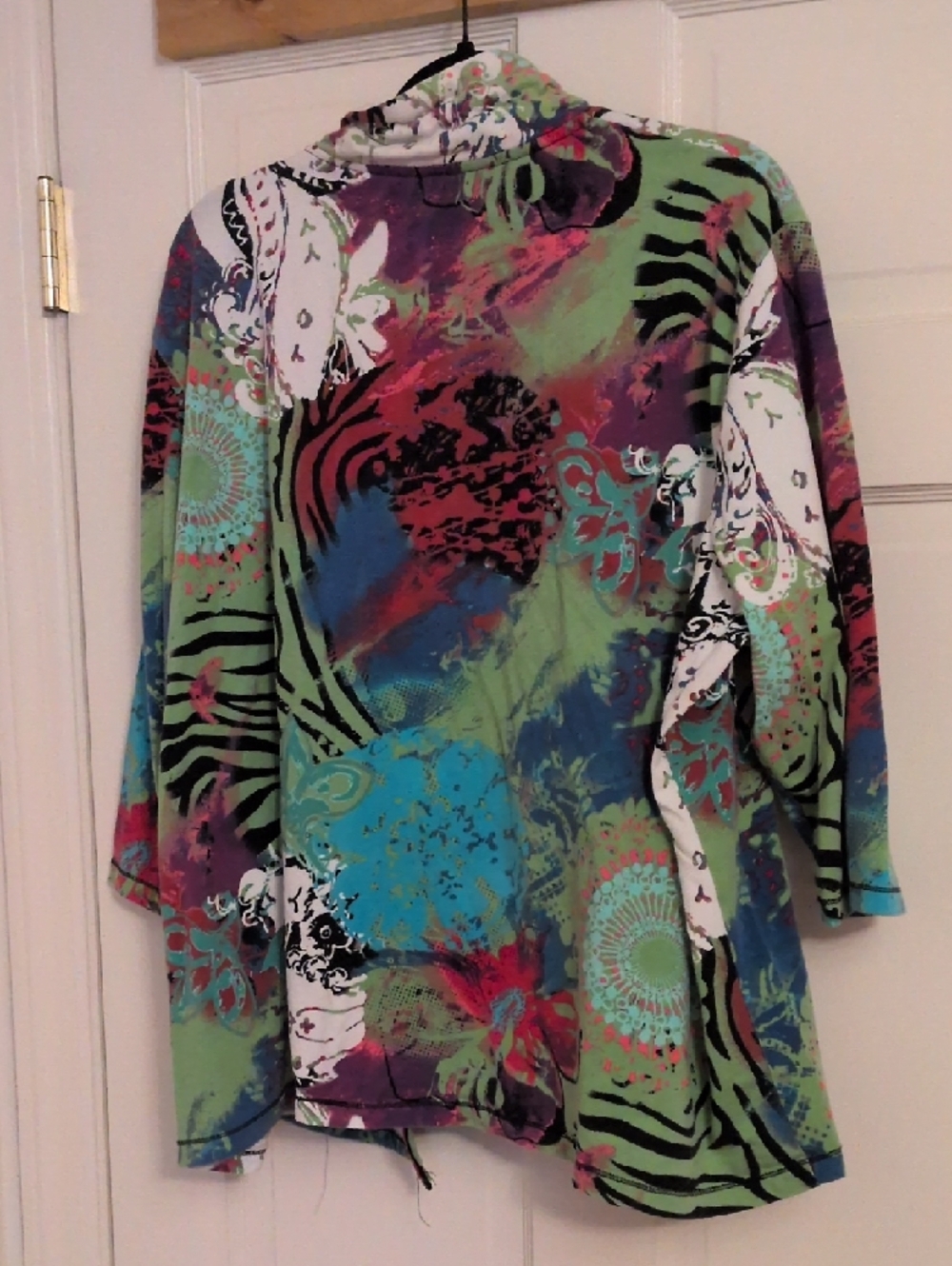 Onque Woman Multicolor Open-Front Utility Jacket - Picture 4 of 4